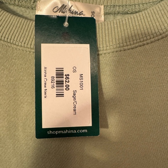 ALOHA Crewneck Sage Cream - Picture 3 of 3